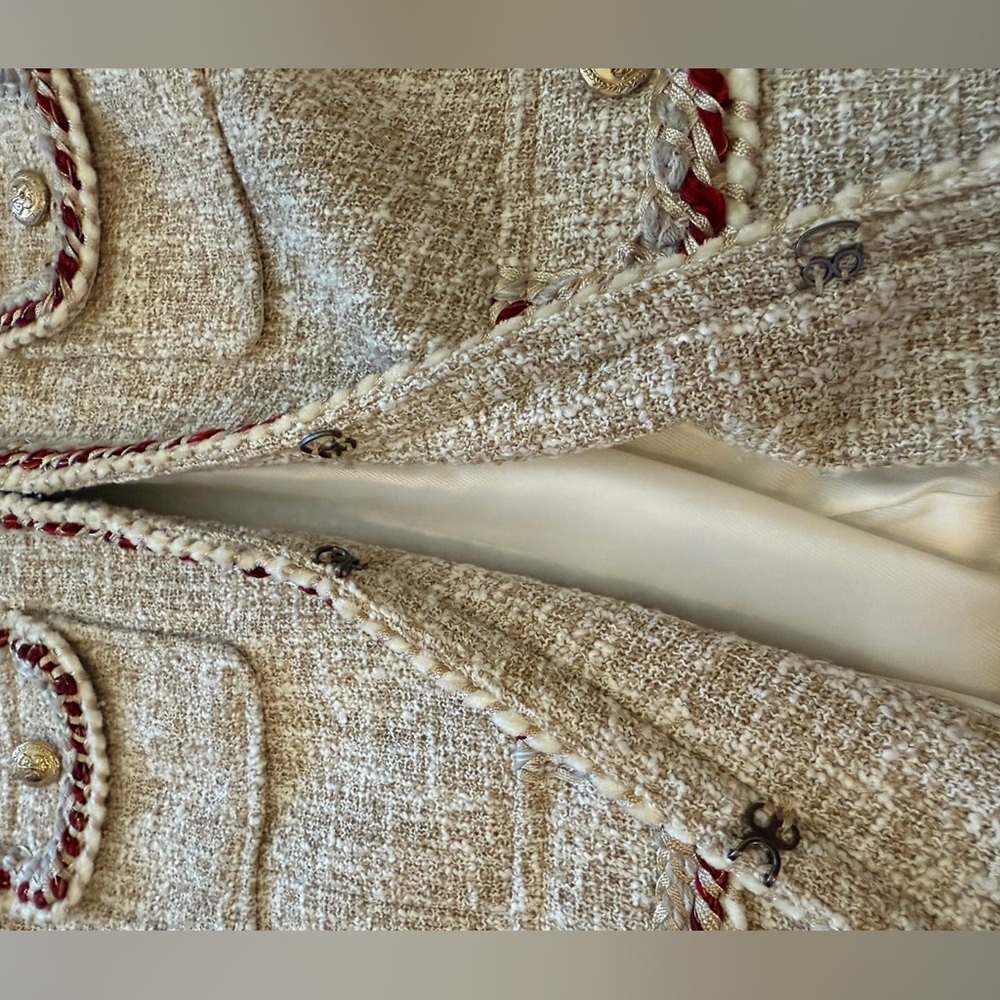 Zara Braided Trim Tweed Jacket - Old Money Aesthetic‎ - Picture 6 of 8